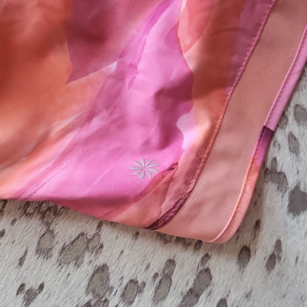 Athleta Printed Mesh Racer Run Short 4" SzXXS - Picture 5 of 7